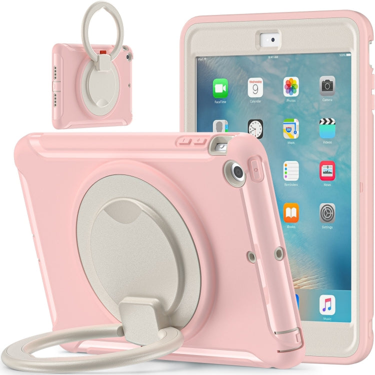 Shockproof TPU + PC Protective Case with 360 Degree Rotation Foldable Handle Grip Holder & Pen Slot For iPad mini 3 / 2 / 1(Cherry Blossoms Pink) - iPad Mini 4 & 3 & 2 & 1 Cases by buy2fix | Online Shopping UK | buy2fix