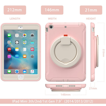 Shockproof TPU + PC Protective Case with 360 Degree Rotation Foldable Handle Grip Holder & Pen Slot For iPad mini 3 / 2 / 1(Cherry Blossoms Pink) - iPad Mini 4 & 3 & 2 & 1 Cases by buy2fix | Online Shopping UK | buy2fix
