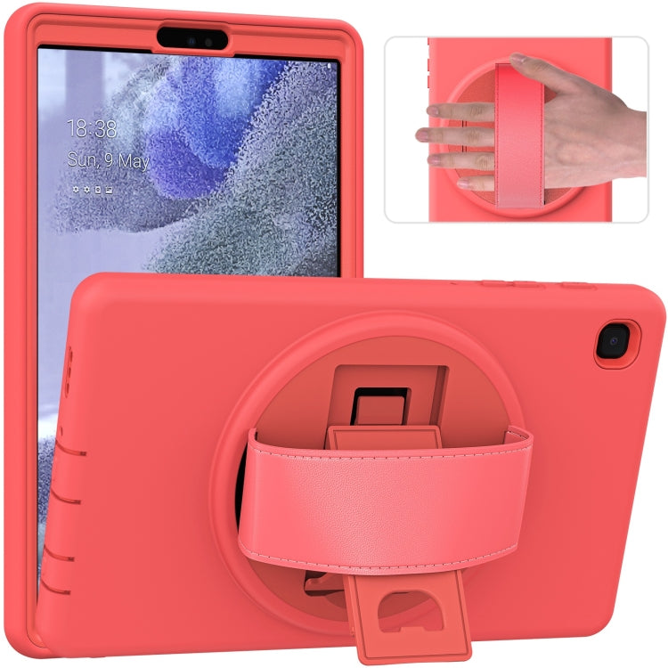 For Samsung Galaxy Tab A7 Lite 8.7 T220 360 Degree Rotation PC + TPU Protective Case with Holder & Hand-strap & Pen Slot(Pink) - Tab A7 Lite T220 / T225 by buy2fix | Online Shopping UK | buy2fix