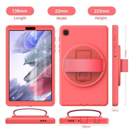 For Samsung Galaxy Tab A7 Lite 8.7 T220 360 Degree Rotation PC + TPU Protective Case with Holder & Hand-strap & Pen Slot(Pink) - Tab A7 Lite T220 / T225 by buy2fix | Online Shopping UK | buy2fix