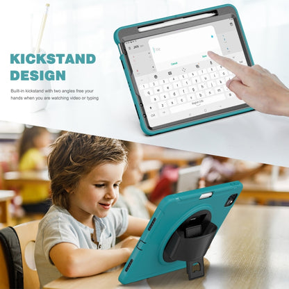 For iPad Pro 11 2022 / 2021 / 2020 / 2018 360 Degree Rotation PC + TPU Protective Tablet Case with Holder & Hand-strap & Pen Slot(Blue) - iPad Pro 11 (2022/2021) Cases by buy2fix | Online Shopping UK | buy2fix