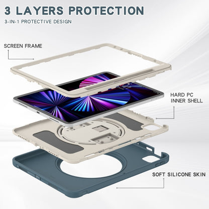 For iPad Pro 11 2022 / 2021 / 2020 / 2018 360 Degree Rotation PC + TPU Protective Tablet Case with Holder & Hand-strap & Pen Slot(Cornflower Blue) - iPad Pro 11 (2022/2021) Cases by buy2fix | Online Shopping UK | buy2fix