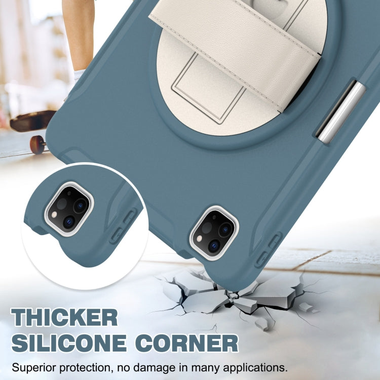 For iPad Pro 11 2022 / 2021 / 2020 / 2018 360 Degree Rotation PC + TPU Protective Tablet Case with Holder & Hand-strap & Pen Slot(Cornflower Blue) - iPad Pro 11 (2022/2021) Cases by buy2fix | Online Shopping UK | buy2fix