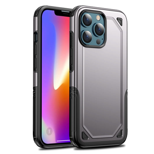 For iPhone 13 Shockproof Rugged Armor Protective Case(Silver) by buy2fix