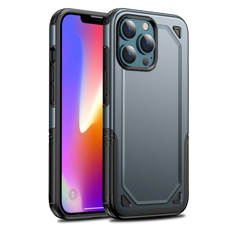 For iPhone 13 Pro Shockproof Rugged Armor Protective Case (Blue) by buy2fix