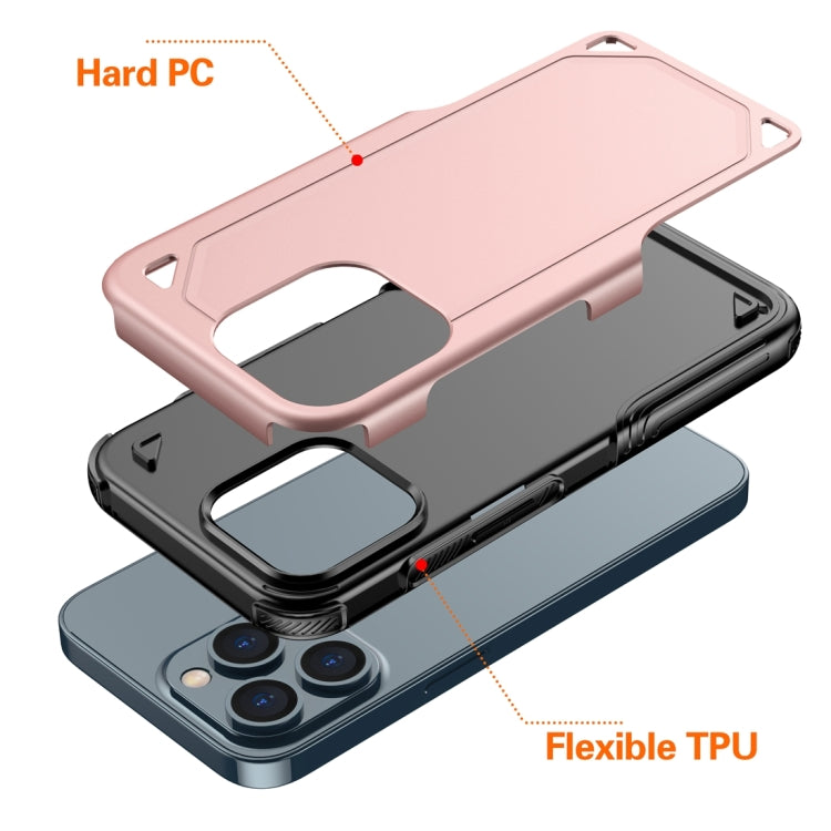 For iPhone 13 Pro Shockproof Rugged Armor Protective Case (Gold) by buy2fix