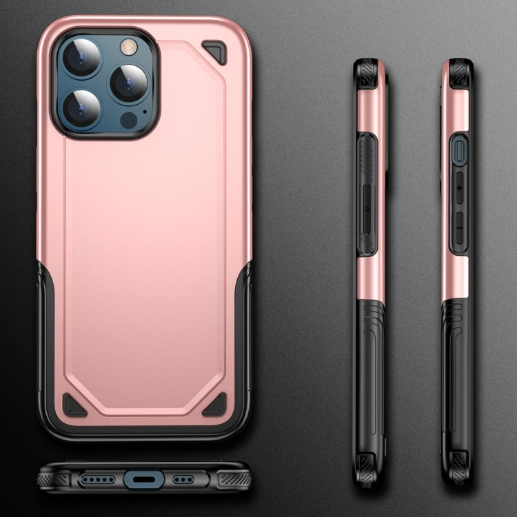 For iPhone 13 Pro Shockproof Rugged Armor Protective Case (Gold) by buy2fix