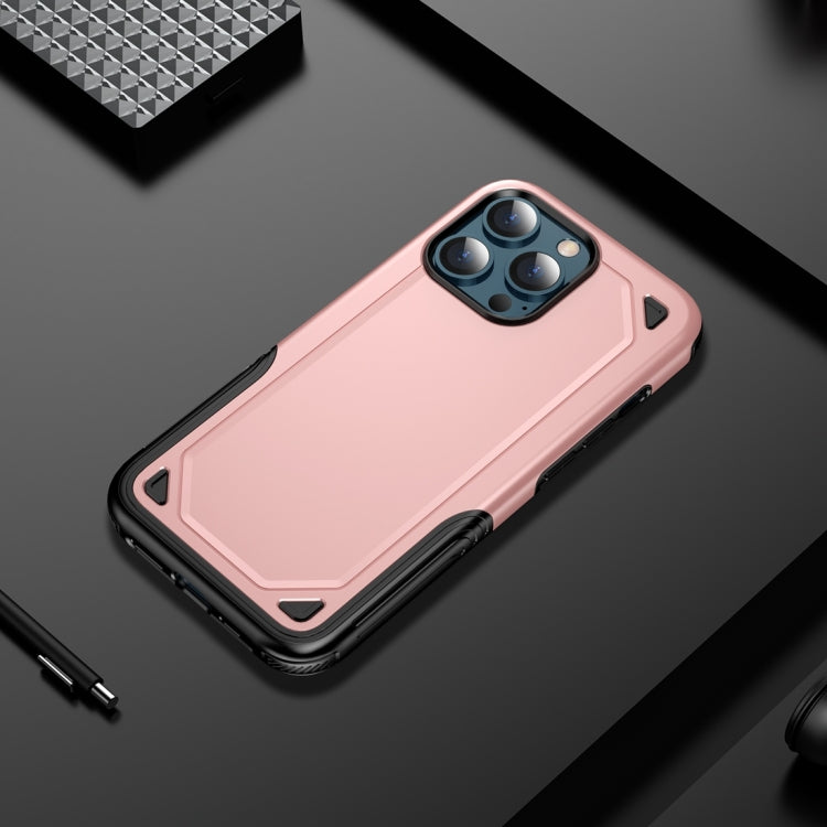 For iPhone 13 Pro Shockproof Rugged Armor Protective Case (Rose Gold) by buy2fix