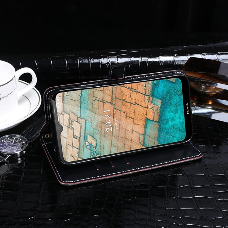 For Nokia C20 idewei Crocodile Texture Horizontal Flip Leather Case with Holder & Card Slots & Wallet(Black) - Nokia Cases by idewei | Online Shopping UK | buy2fix