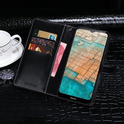 For Nokia C20 idewei Crocodile Texture Horizontal Flip Leather Case with Holder & Card Slots & Wallet(Black) - Nokia Cases by idewei | Online Shopping UK | buy2fix