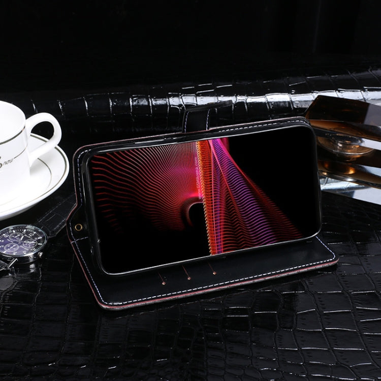 For Sony Xperia 5 III idewei Crocodile Texture Horizontal Flip Leather Case with Holder & Card Slots & Wallet(Dark Blue) - Sony Cases by idewei | Online Shopping UK | buy2fix