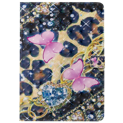 For iPad 10.2 / Pro 10.5 / Air 2019 3D Colored Drawing Horizontal Flip Leather Case with Holder & Card Slots & Wallet & Sleep / Wake-up Function(Pink Butterfly) - iPad Air (2019) Cases by buy2fix | Online Shopping UK | buy2fix