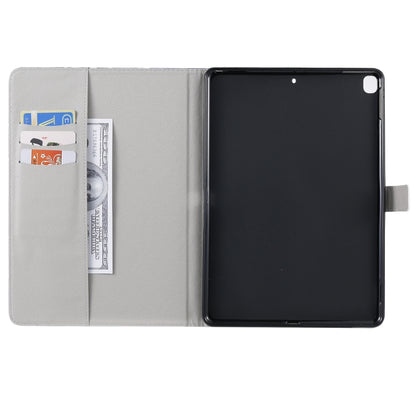 For iPad 10.2 / Pro 10.5 / Air 2019 3D Colored Drawing Horizontal Flip Leather Case with Holder & Card Slots & Wallet & Sleep / Wake-up Function(Purple Butterfly) - iPad Air (2019) Cases by buy2fix | Online Shopping UK | buy2fix