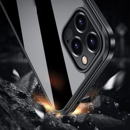 For iPhone 11 Pro SULADA Shockproof Aviation Aluminum Metal Frame + Nano Glass + TPU Protective Case (Dark Blue) - iPhone 11 Pro Cases by SULADA | Online Shopping UK | buy2fix