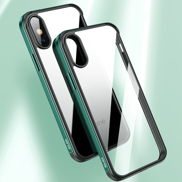 For iPhone X / XS SULADA Shockproof Aviation Aluminum Metal Frame + Nano Glass + TPU Protective Case(Dark Night Green) - More iPhone Cases by SULADA | Online Shopping UK | buy2fix