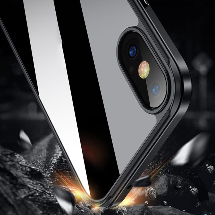For iPhone XR SULADA Shockproof Aviation Aluminum Metal Frame + Nano Glass + TPU Protective Case(Black) - More iPhone Cases by SULADA | Online Shopping UK | buy2fix