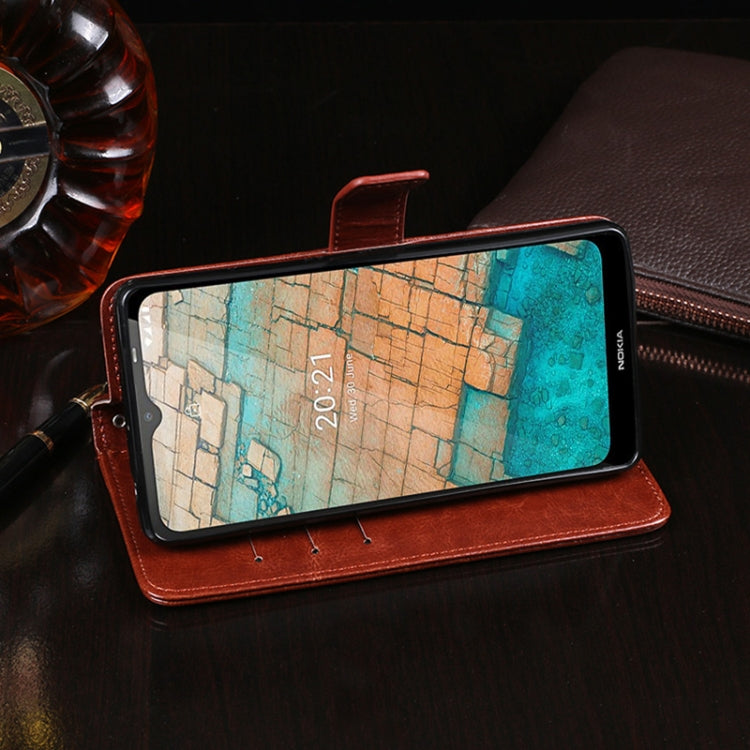 For Nokia C20 idewei Crazy Horse Texture Horizontal Flip Leather Case with Holder & Card Slots & Wallet(Rose Red) - Nokia Cases by idewei | Online Shopping UK | buy2fix