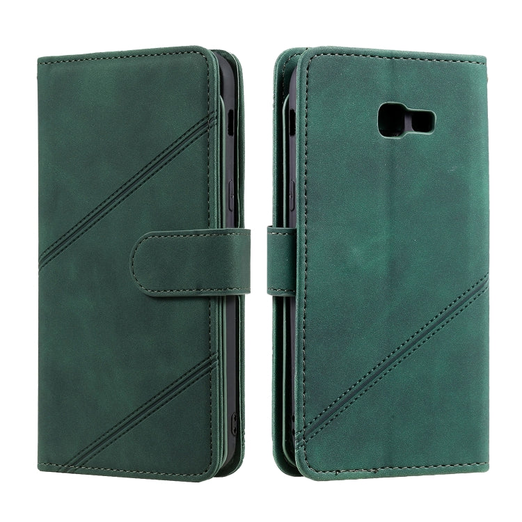 For Samsung Galaxy A5 2017 Skin Feel Business Horizontal Flip PU Leather Case with Holder & Multi-Card Slots & Wallet & Lanyard & Photo Frame(Green) by buy2fix