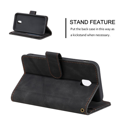 For Samsung Galaxy J5 2017 Skin Feel Business Horizontal Flip PU Leather Case with Holder & Multi-Card Slots & Wallet & Lanyard & Photo Frame(Black) by buy2fix