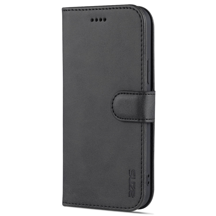 For iPhone 12 Pro Max AZNS Skin Feel Calf Texture Horizontal Flip Leather Case with Card Slots & Holder & Wallet(Black) - iPhone 12 Pro Max Cases by AZNS | Online Shopping UK | buy2fix