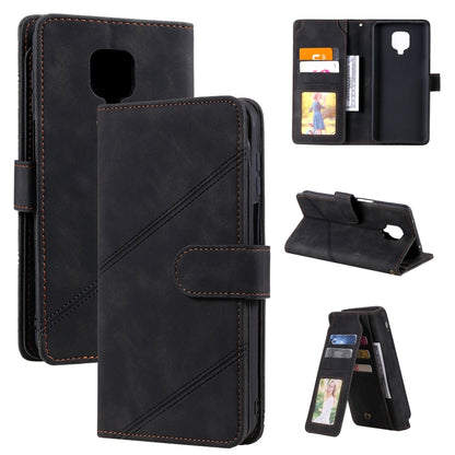 For Xiaomi Redmi Note 9 Pro/Note 9S Skin Feel Business Horizontal Flip PU Leather Case with Holder & Multi-Card Slots & Wallet & Lanyard & Photo Frame(Black) - Xiaomi Cases by buy2fix | Online Shopping UK | buy2fix