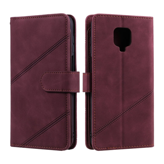 For Xiaomi Redmi Note 9 Pro/Note 9S Skin Feel Business Horizontal Flip PU Leather Case with Holder & Multi-Card Slots & Wallet & Lanyard & Photo Frame(Red) by buy2fix