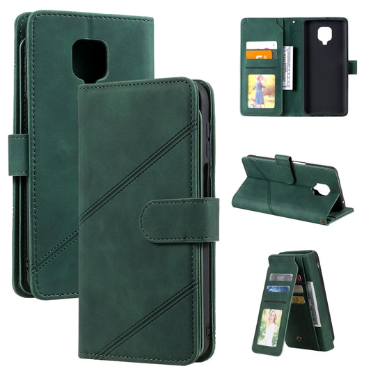 For Xiaomi Redmi Note 9 Pro/Note 9S Skin Feel Business Horizontal Flip PU Leather Case with Holder & Multi-Card Slots & Wallet & Lanyard & Photo Frame(Green) - Xiaomi Cases by buy2fix | Online Shopping UK | buy2fix