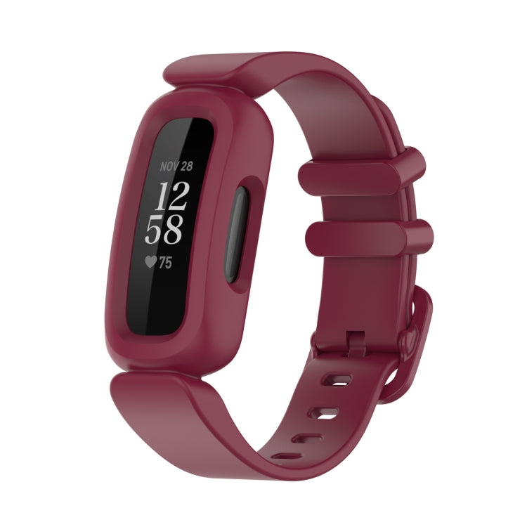 xDfind For Fitbit Ace 3 / Inspire2 Silicone Integrated Watch Band(Wine Red) by xDfind
