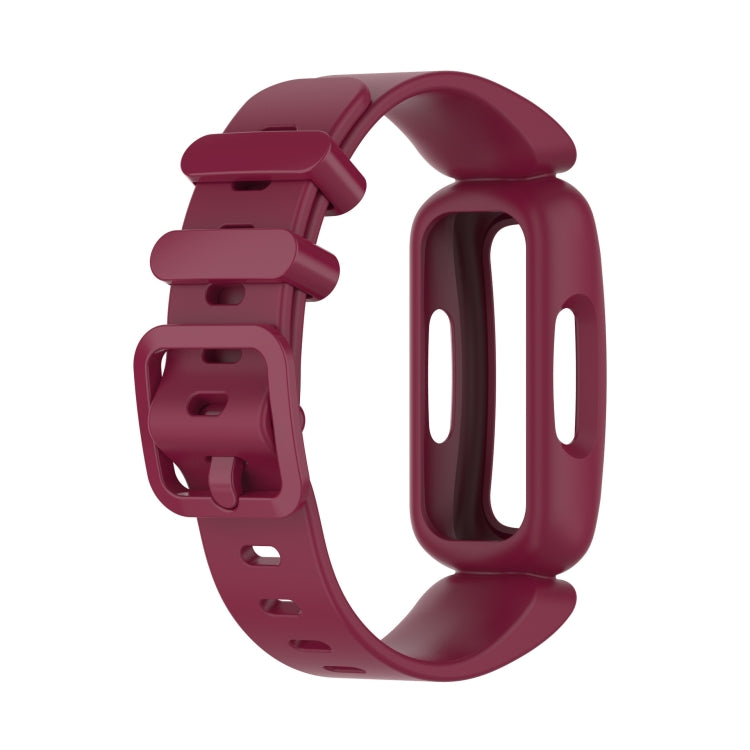 xDfind For Fitbit Ace 3 / Inspire2 Silicone Integrated Watch Band(Wine Red) by xDfind