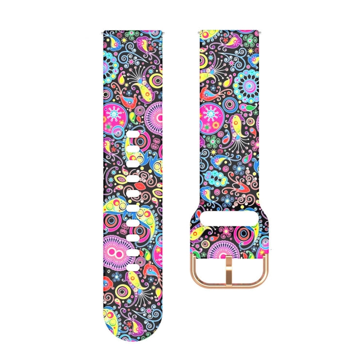 For Samsung Galaxy Watch 46mm Silicone Printing Watch Band(Colorful Jellyfish) - Watch Bands by buy2fix | Online Shopping UK | buy2fix