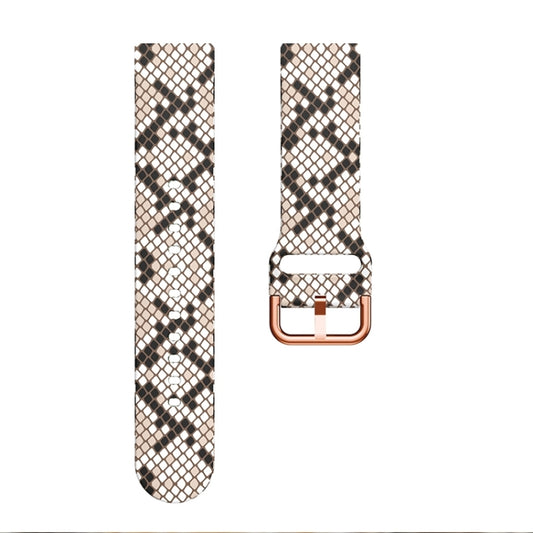 For Samsung Galaxy Watch 46mm Silicone Printing Watch Band(Snakeskin Texture) by buy2fix