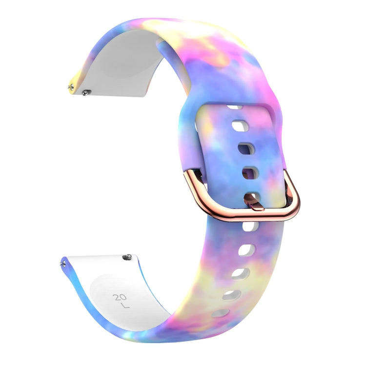 For Samsung Galaxy Watch 46mm Silicone Printing Watch Band(Colorful Twill) - Watch Bands by buy2fix | Online Shopping UK | buy2fix