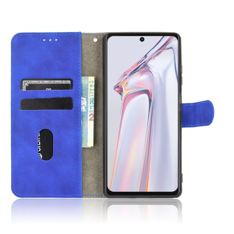 For Blackview A100 Solid Color Skin Feel Magnetic Buckle Horizontal Flip Calf Texture PU Leather Case with Holder & Card Slots & Wallet(Blue) - More Brand by buy2fix | Online Shopping UK | buy2fix