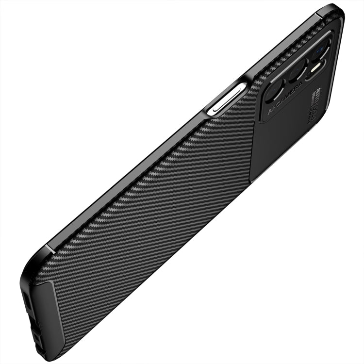 For OPPO A16 Carbon Fiber Texture Shockproof TPU Case(Brown) - OPPO Cases by buy2fix | Online Shopping UK | buy2fix