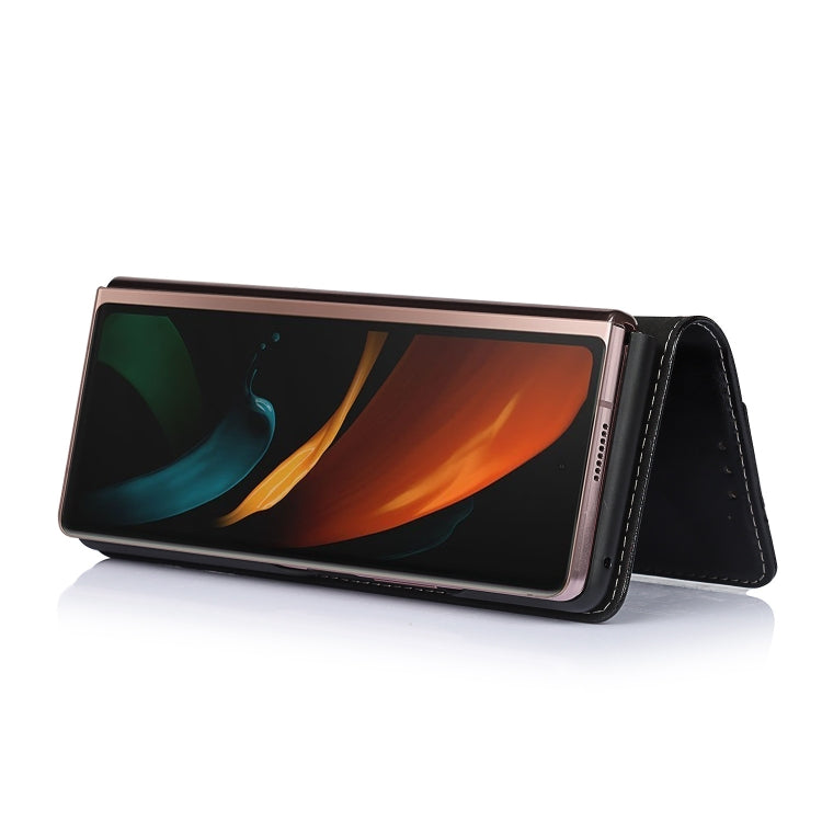 For Samsung Galaxy Z Fold2 5G 2 In 1 Crazy Horse Texture Split Horizontal Flip Leather Case with Holder & Card Slot(Black) by buy2fix