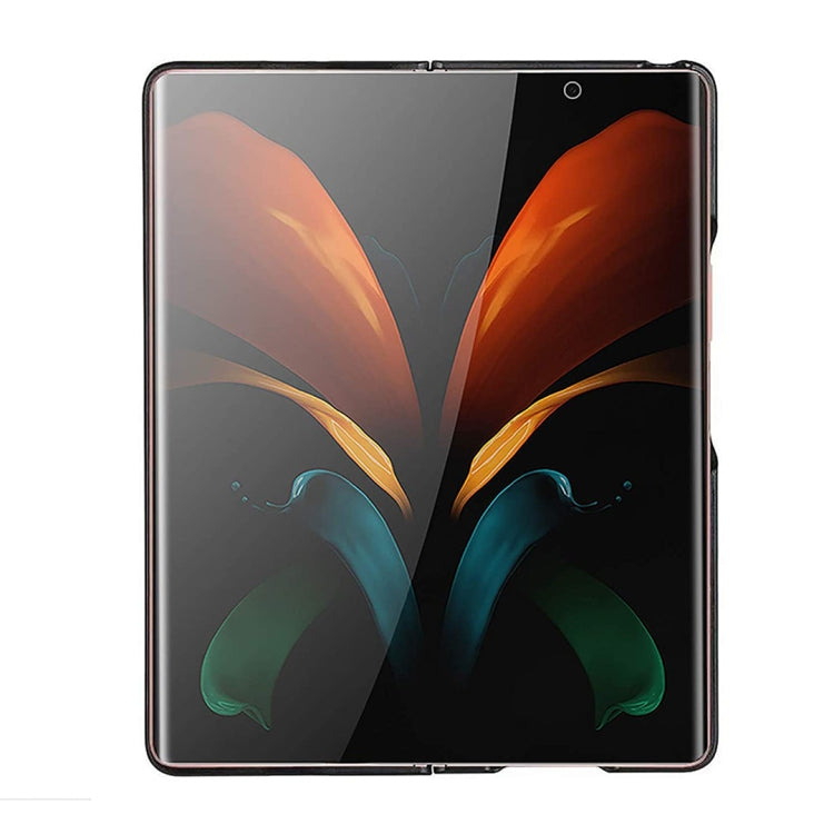 For Samsung Galaxy Z Fold2 5G Carbon Fiber Texture Color Matching Protective Case(White Red Black) by buy2fix