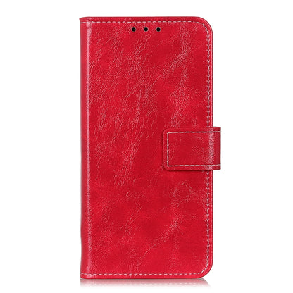 For OnePlus Nord 2 5G Retro Crazy Horse Texture Horizontal Flip Leather Case with Holder & Card Slots & Photo Frame & Wallet(Red) - OnePlus Cases by buy2fix | Online Shopping UK | buy2fix