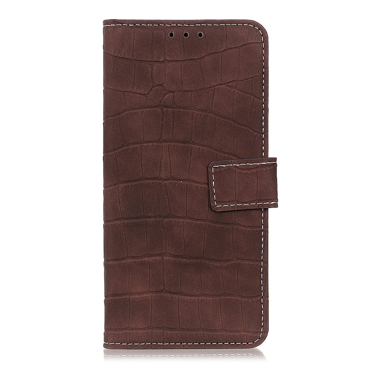For OnePlus Nord 2 5G Magnetic Crocodile Texture Horizontal Flip Leather Case with Holder & Card Slots & Wallet(Brown) - OnePlus Cases by buy2fix | Online Shopping UK | buy2fix