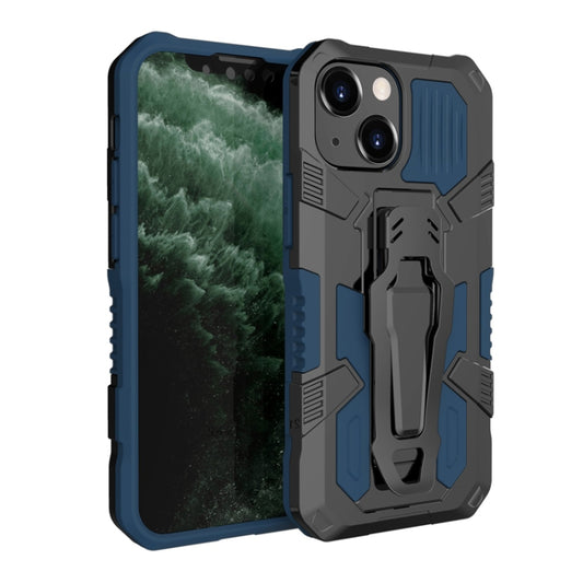 For iPhone 13 mini Machine Armor Warrior Shockproof PC + TPU Protective Case (Blue) by buy2fix