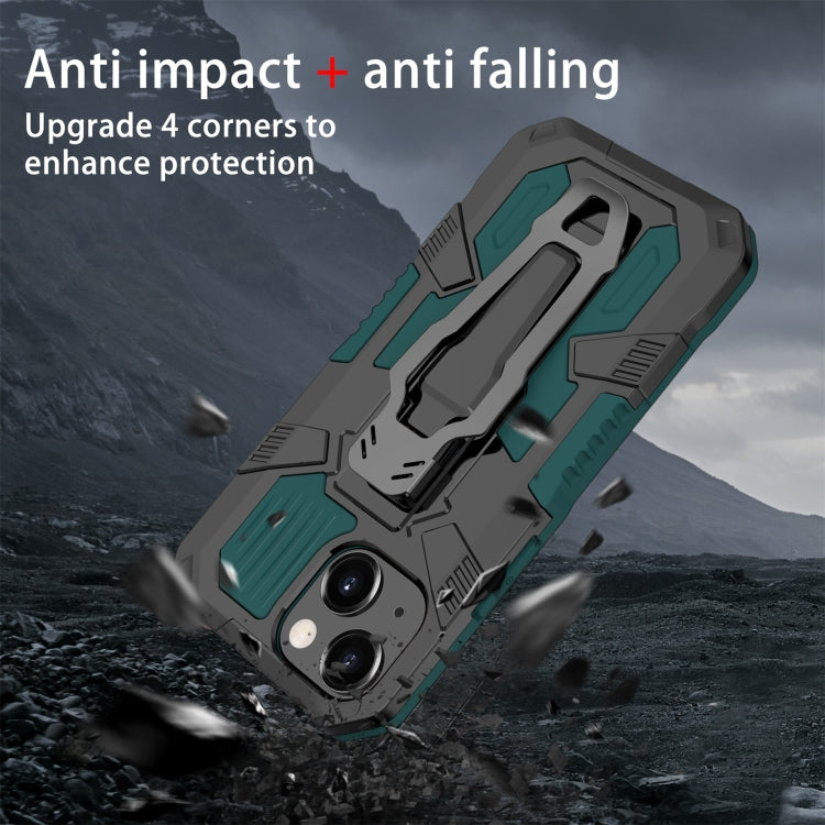 For iPhone 13 mini Machine Armor Warrior Shockproof PC + TPU Protective Case (Green) - iPhone 13 mini Cases by buy2fix | Online Shopping UK | buy2fix