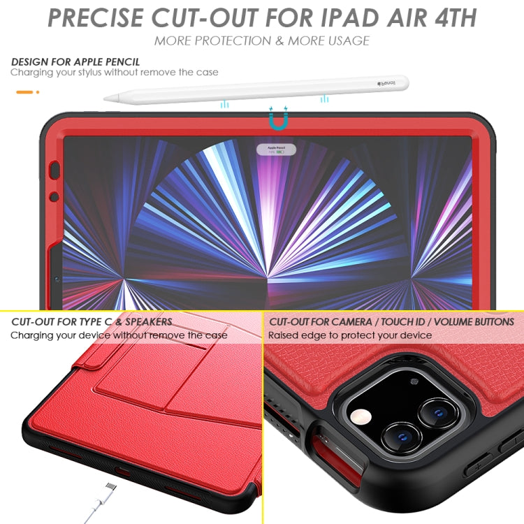 For iPad Pro 11 2022 / 2021 Smart B Magnetic Horizontal Flip Leather Tablet Case with 7-speed Bracket & Card Slots & Pen Slot & Sleep / Wake-up Function(Red) - iPad Pro 11 (2022/2021) Cases by buy2fix | Online Shopping UK | buy2fix