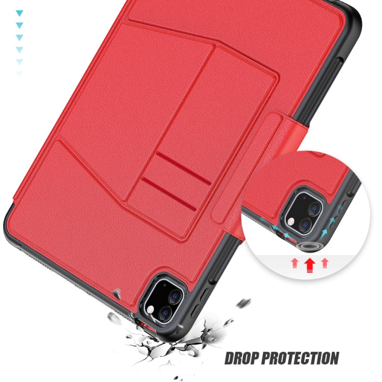 For iPad Pro 11 2022 / 2021 Smart B Magnetic Horizontal Flip Leather Tablet Case with 7-speed Bracket & Card Slots & Pen Slot & Sleep / Wake-up Function(Red) - iPad Pro 11 (2022/2021) Cases by buy2fix | Online Shopping UK | buy2fix