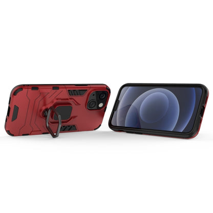 For iPhone 13 mini Shockproof PC + TPU Protective Case with Magnetic Ring Holder (Red) by buy2fix