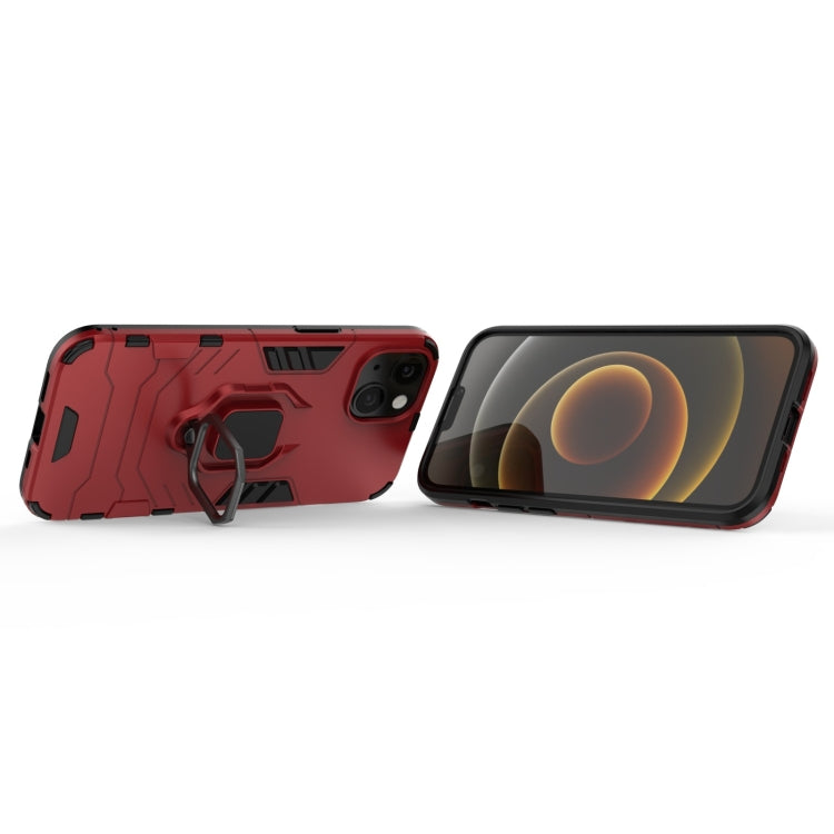 For iPhone 13 Shockproof PC + TPU Protective Case with Magnetic Ring Holder(Red) - iPhone 13 Cases by buy2fix | Online Shopping UK | buy2fix