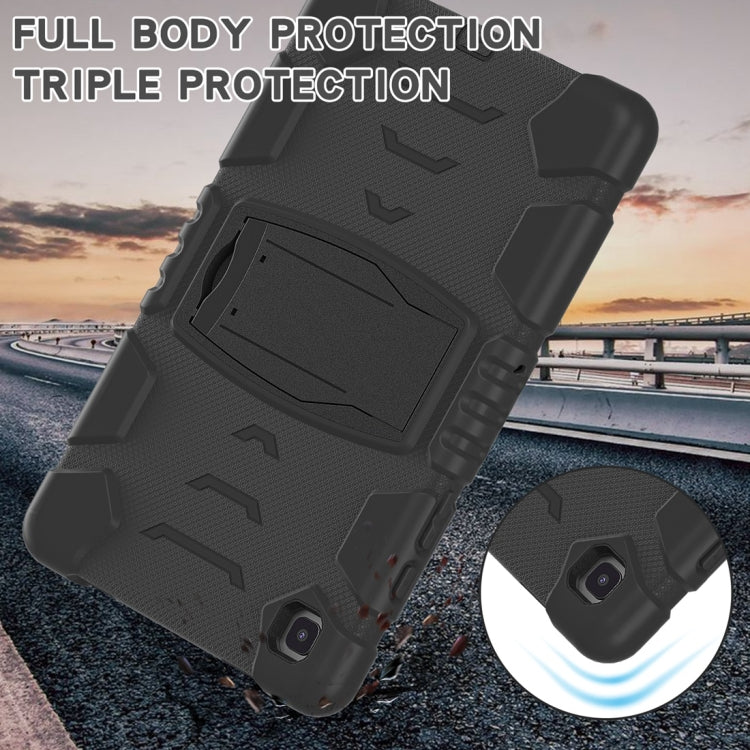 For Samsung Galaxy Tab A7 T500 3-Layer Protection Screen Frame + PC + Silicone Shockproof Combination Case with Holder(Black+Black) - Other Galaxy Tab PC by buy2fix | Online Shopping UK | buy2fix