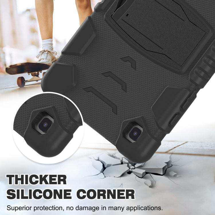 For Samsung Galaxy Tab A7 T500 3-Layer Protection Screen Frame + PC + Silicone Shockproof Combination Case with Holder(Black+Black) - Other Galaxy Tab PC by buy2fix | Online Shopping UK | buy2fix