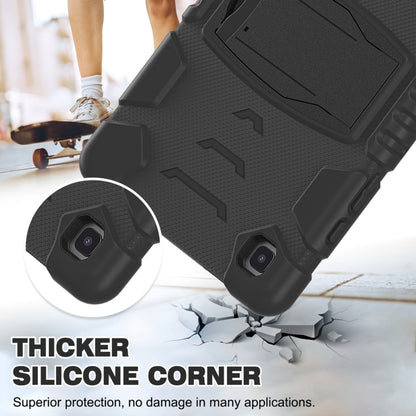 For Samsung Galaxy Tab A7 T500 3-Layer Protection Screen Frame + PC + Silicone Shockproof Combination Case with Holder(Black+Black) - Other Galaxy Tab PC by buy2fix | Online Shopping UK | buy2fix