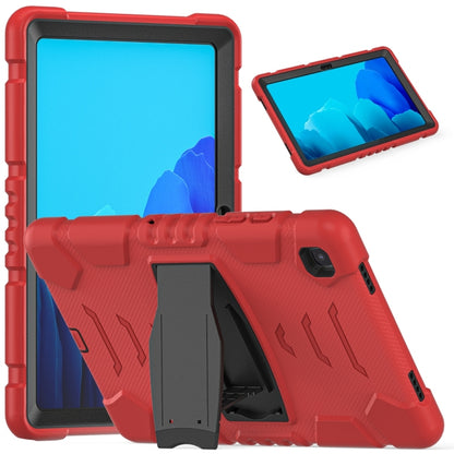 For Samsung Galaxy Tab A7 T500 3-Layer Protection Screen Frame + PC + Silicone Shockproof Combination Case with Holder(Red+Black) - Other Galaxy Tab PC by buy2fix | Online Shopping UK | buy2fix