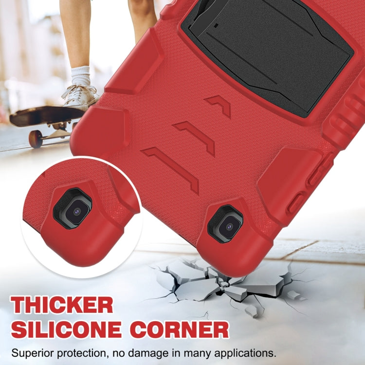 For Samsung Galaxy Tab A7 T500 3-Layer Protection Screen Frame + PC + Silicone Shockproof Combination Case with Holder(Red+Black) - Other Galaxy Tab PC by buy2fix | Online Shopping UK | buy2fix