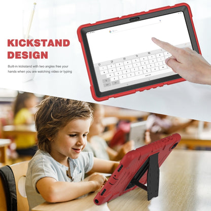 For Samsung Galaxy Tab A7 T500 3-Layer Protection Screen Frame + PC + Silicone Shockproof Combination Case with Holder(Red+Black) - Other Galaxy Tab PC by buy2fix | Online Shopping UK | buy2fix